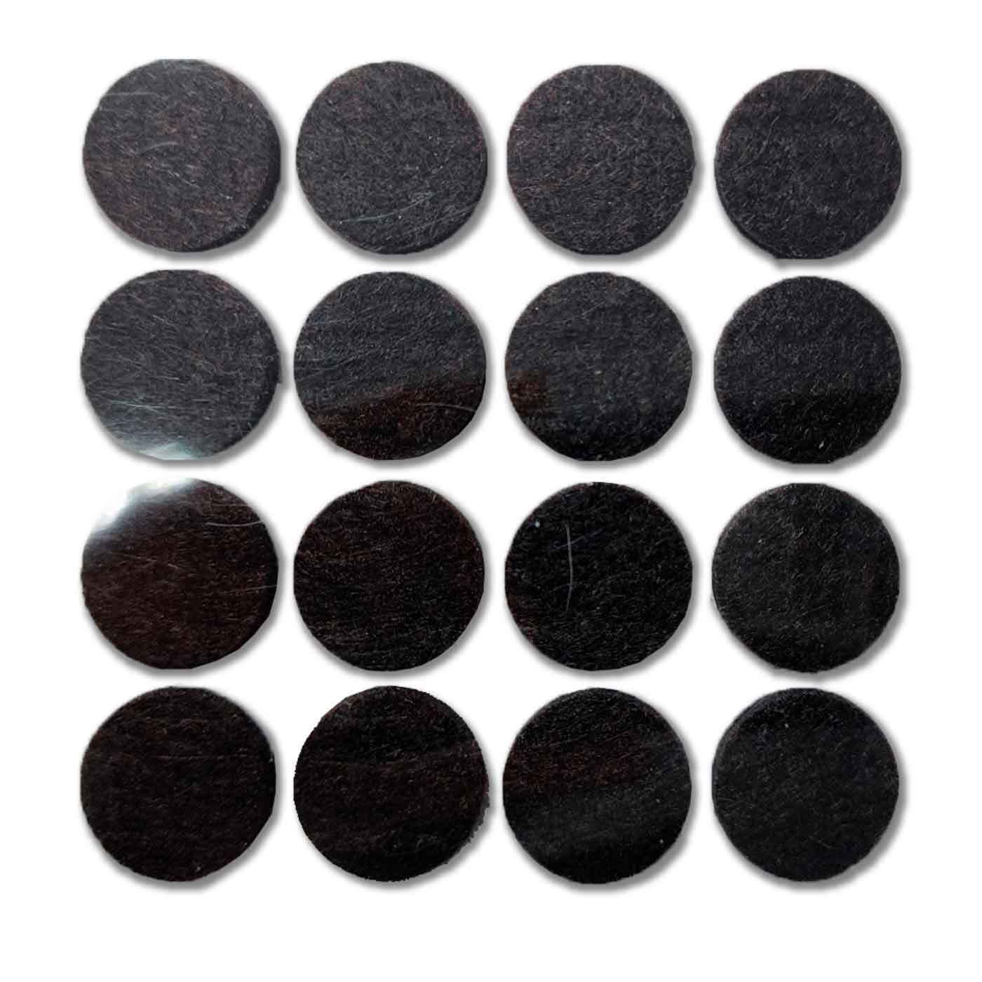 Protectores circulares para patas de sillas, mesas o muebles. 16 fieltros adhesivos. Protector adhesivo para patas de muebles, fieltro para sillas de 1,9 cm de diámetro 