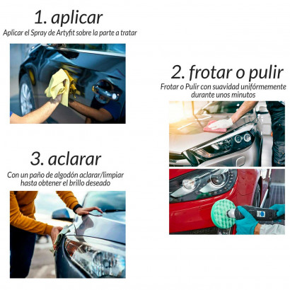 Artyfit - Cera limpiadora de coche en seco, limpieza sin agua, rápida y profesional de carrocería de vehículos, abrillantador, 650 ml