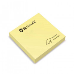 Bloc de notas adhesivas, 100 hojas, ideal para estudiantes, cocineros y oficinistas. Color amarillo. 17 x 17 cm (alto x ancho)