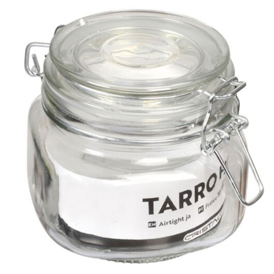 Tarro de cristal hermético, bote de cristal con tapa a cierre de palanca, 500ml, almacenamiento para alimentos, 10 x 11 x 11 cm