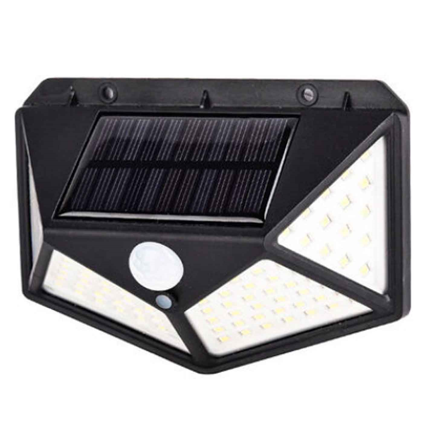 Lámpara luces LED de exterior 30 W, funciona con luz solar, carga automática, función nocturna, fácil instalación, sensor de movimiento.