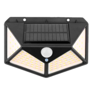 Lámpara luces LED de exterior 30 W, funciona con luz solar, carga automática, función nocturna, fácil instalación, sensor de movimiento.