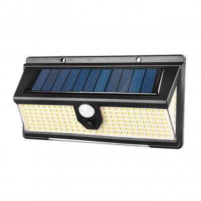 Lámpara luces LED de exterior 35 W, funciona con luz solar, carga automática, función nocturna, fácil instalación, sensor de movimiento.