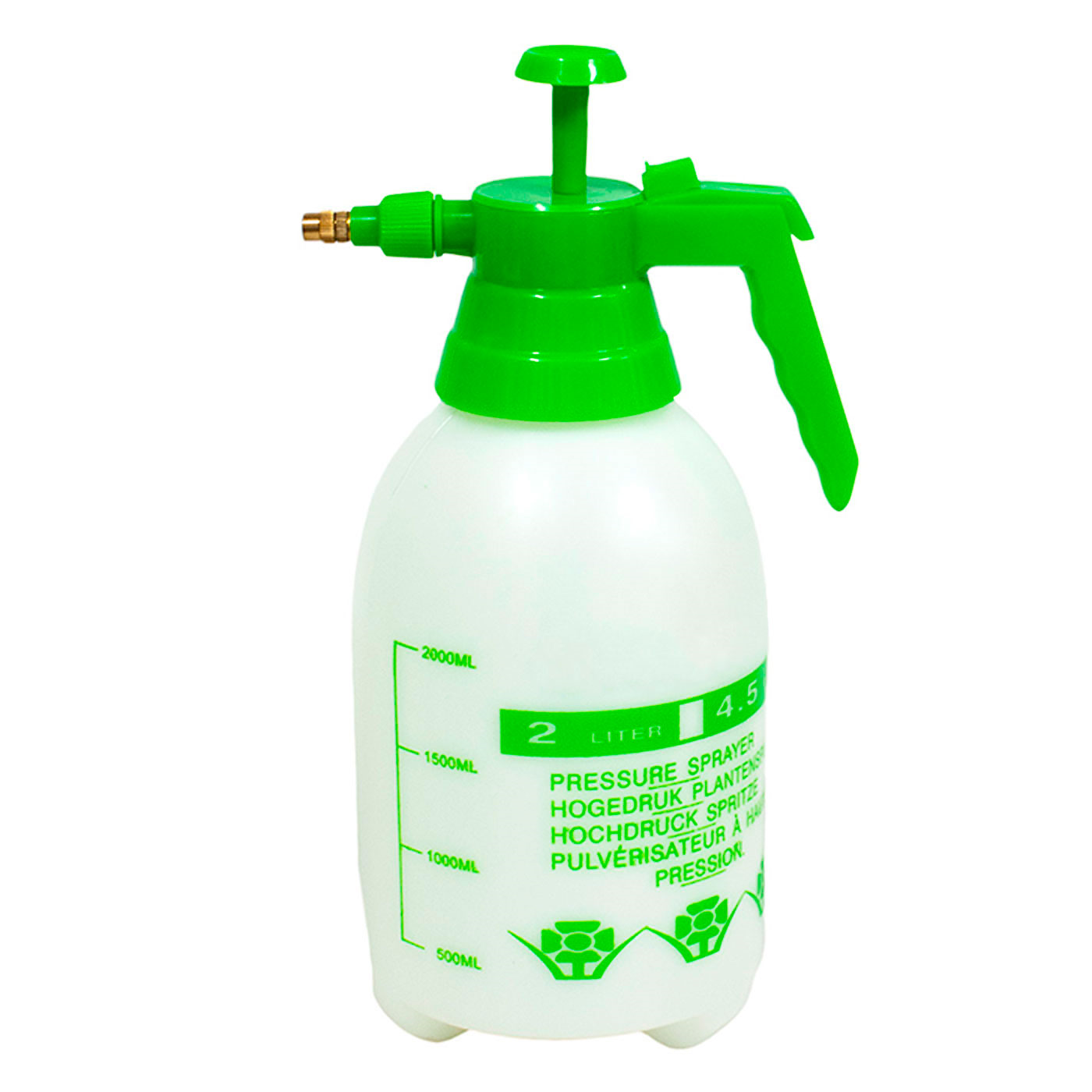 Pamex - Botella pulverizar, sulfatar. Bomba de presión/vaporización con pulverizador, boquilla de latón ajustable, jardinería, riego de flores y plantas, limpieza (2 litros)