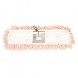 Tradineur - Base de mopa de 60 cm y recambio de algodón, limpieza suelos, baldosas, hogar (Beige)