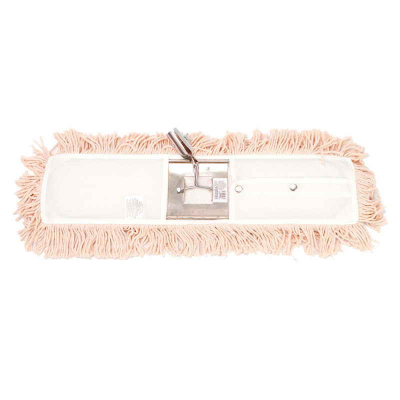 Tradineur - Base de mopa de 60 cm y recambio de algodón, limpieza suelos, baldosas, hogar (Beige) Tradineur - Base de mopa de 60 cm y recambio de algodón, limpieza suelos, baldosas, hogar (Beige)
