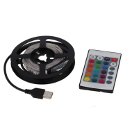 Gerimport - Guirnalda de 3 metros, con 90 leds con modelo de colores rgb, con conexión usb y mando a distancia. Cinta luminosa para la decoración del hogar con distintos juegos de luces