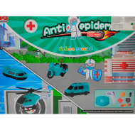 Conjunto de juguetes antipandemia, set de figuras sanitarias y accesorios, ambulancia, helicoptero, moto, figuras, juego de rescate para niños