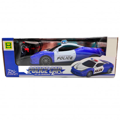 Juguete coche policía con control remoto, coche deportivo policía con luces, escala 1:16, medidas: 8 x 23 x 10 cm