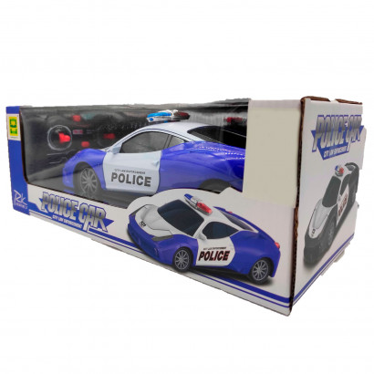 Juguete coche policía con control remoto, coche deportivo policía con luces, escala 1:16, medidas: 8 x 23 x 10 cm