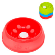 Comedero bebedero circular para las mascotas del hogar, plato,bandeja, perro, gato. Capacidad de 0,8 L Color surtido. Diametro 23 cm