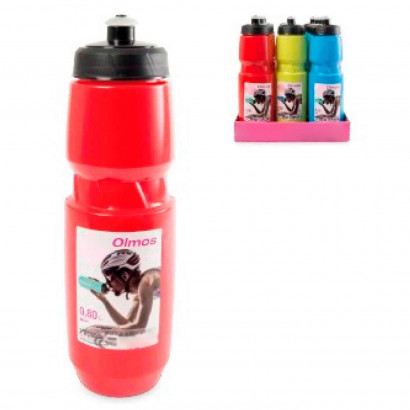 Botella para ciclista color surtido perfecto para paseos, ejercicio, bicicleta, gimnasio, carreras. Altura 25 cm Diámetro 7,5