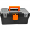Tradineur - Caja de herramientas con compartimentos en la tapa y asa, modelo Mini Kid, plástico resistente, organizador, maletín