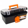 Tradineur - Caja de herramientas con compartimentos en la tapa y asa, modelo Mini Kid, plástico resistente, organizador, maletín