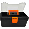 Tradineur - Caja de herramientas con compartimentos en la tapa y asa, modelo Mini Kid, plástico resistente, organizador, maletín