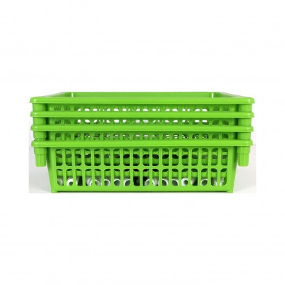 Carro verdulero verde con ruedas 4 cestas 85 x 39,5 x 29,5 cm . Carrito portaobjetos estantes multiusos para organizar los espacios domésticos, ideal para baño, cocina, sala y garaje