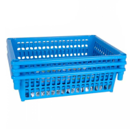 Carro verdulero Modelo PLFT azul con ruedas 3 cestas 62 x 40 x 29 cm . Carrito portaobjetos estantes multiusos para organizar los espacios domésticos, ideal para baño, cocina, sala y garaje