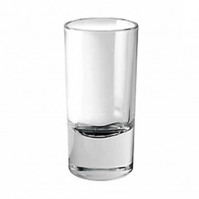 Set 6 vasos chupito "indro baby" de vidrio 42 ml. Pack de 6 recipientes de cristal válido para lavavajillas de 7 cm de diámetro y 4 cm de alto. Caja de 6 unidades de vasitos.