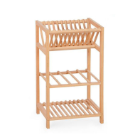 Estantería multiusos de madera, 3 niveles, 56 x 33 x 25 cm, soporte de 3 estantes, baldas para cocina, ordenación, almacenaje de verdura, fruta, con instrucciones, fácil montaje