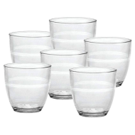 Set de 6 vasos de cristal para chupitos, resistentes al choque térmico, ligeros, aptos para lavavajillas, microondas (9 cl, 6 x 5,8 cm)