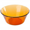 Ensaladera de vidrio, cuenco apilable, mezclas, cocina, repostería, ensaladas, color ámbar, dimensiones 7,5 x 17 cm (altura x di