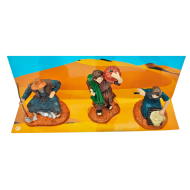 Set de 3 figuras de campesinos para belén navideño, durexina, figuras decorativas nacimiento, pesebre, decoración navidad, 10 cm