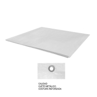 Toldo de polietileno blanco de 4 x 5 m e impermeable, irrompible, lavable con ojetes metalizos cada metro. Plástico de polietileno para distintos usos con costuras reforzadas. Lona de plástico grande