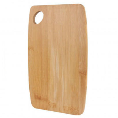 Tabla de cortar de bambú, de 1 x 32,5 x 22 cm, ideal para cocina. Tablero de corte con agujero para colgar o mover,para realizar labores de cocina y repostería. Utensilio para corte de alimentación.