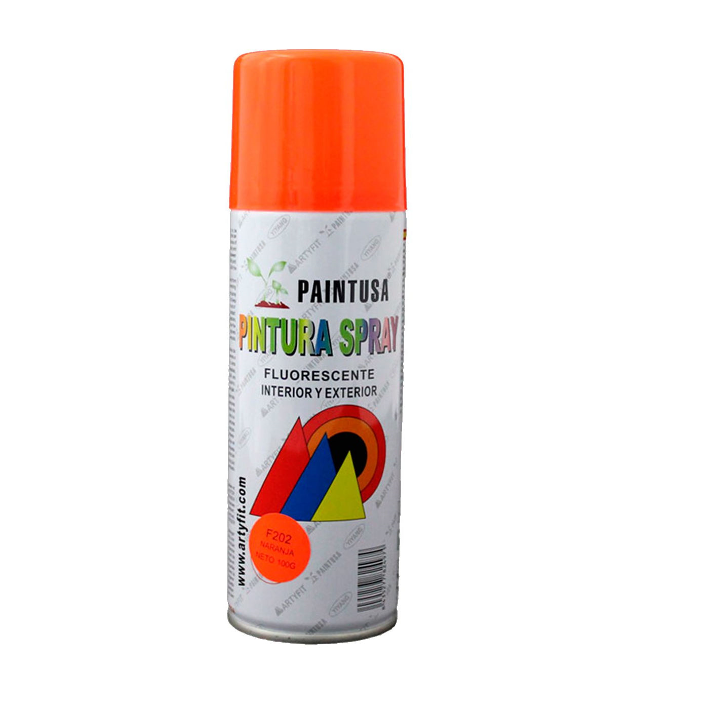 Montoro - Bote de pintura en spray naranja fluorescente F202 200 ml, válido para multitud de superficies de interior y exterior. Pintura en spray, válida para distintos materiales de 17 x 5 x 5 cm