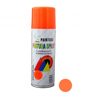 Montoro - Bote de pintura en spray naranja fluorescente F202 200 ml, válido para multitud de superficies de interior y exterior. Pintura en spray, válida para distintos materiales de 17 x 5 x 5 cm