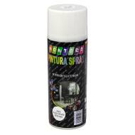 Montoro - Bote de pintura en spray blanco satinado A23 400 ml, válido para multitud de superficies de interior y exterior. Pintura en spray, válida para distintos materiales de 20 x 6,5 x 6,5 cm