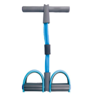 Banda elástica para ejercitar piernas y brazos, 18 kg, 4 tubos y pedal, multifunción, para yoga, fitness, cuerda de ejercicio de resistencia para gimnasia en casa, entrenamiento, color aleatorio