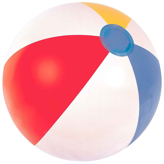 Tradineur - Pelota hinchable de colores para playa o piscina, válvula de seguridad, inflables de verano, diámetro 61 cm