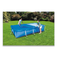 Tradineur - Cubierta para piscinas, fabricada en PE, incluye cuerda para asegurar la cubierta. 300 x 210 cm.