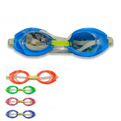 Tradineur - Gafas de buceo natación infantil, ligeras y versátiles, Fabricadas en PVC, Medida ajustable. Color Surtido. 4 x 15 cm.