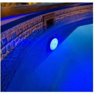 Tradineur - Lámpara led para piscina, luces multicolor, resistente al agua incluye adaptadores para válvulas. 10 x 16,5 x 16,5 cm