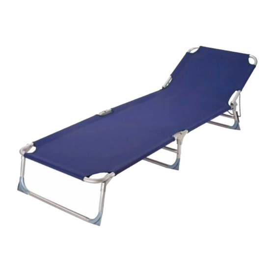 Tradineur - Tumbona plegable de aluminio, reclinable, tejido oxford, ideal para playas y piscinas. Color Azul. 187 x 58 x 24 cm