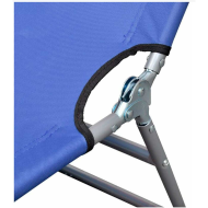 Tradineur - Tumbona plegable de aluminio, reclinable, tejido oxford, ideal para playas y piscinas. Color Azul. 187 x 58 x 24 cm