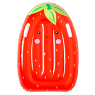 Tradineur - Colchoneta infantil hinchable con diseño de frutas, vinilo resistente, incluye parche de reparación, 84 x 56 cm