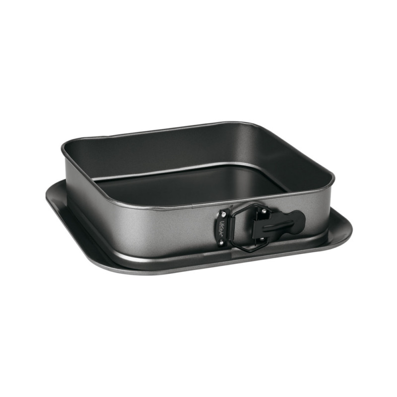 Tradineur - Molde de horno desmontable - cuadrado con bandeja y doble capa antiadherente - 24 cm Tradineur - Molde de horno desmontable - cuadrado con bandeja y doble capa antiadherente - 24 cm