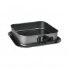Tradineur - Molde de horno desmontable - cuadrado con bandeja y doble capa antiadherente - 24 cm