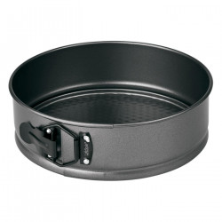 Tradineur - Molde desmontable redondo acero antiadherente de 22 cm, recipiente para horno, repostería, bizcochos, tartas, pastel