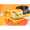 Tradineur - Molde de horno desmontable redondo antiadherente de 24 cm de diámetro, repostería, bizcochos, tartas, pasteles