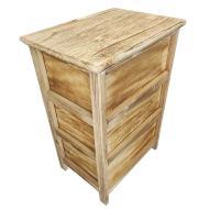 Cajonera marrón de madera, 3 cajones con rejilla, 58 x 40 x 29 cm, diseño clásico, torre de ordenación, mueble auxiliar almacenamiento, dormitorio, salón, color aleatorio