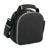Tradineur - Bolsa térmica para alimentos con 2 compartimentos, 2 recipientes y 2 servilletas de tela, fiambrera - 23 x 22 x 13,5