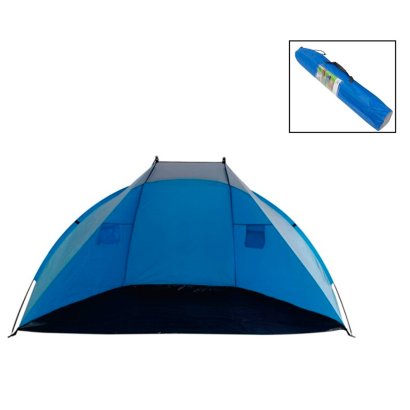 Tradineur - Tienda de playa plegable, tienda de campaña, protección solar, ultraligera, fácil montaje, camping, 240 x 120 x 120 cm, color aleatorio