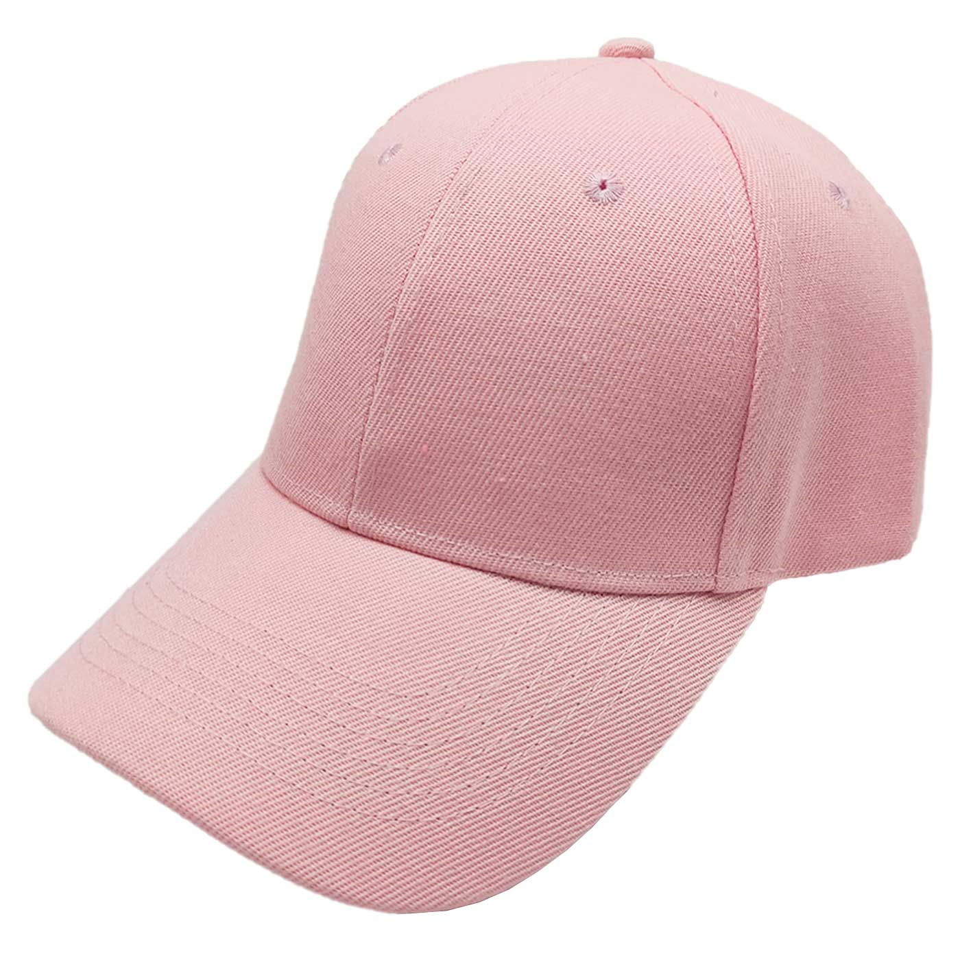 Tradineur - Gorra clásica con ajuste posterior de velcro, adulto, 100% poliéster, accesorio deporte, skate, aire libre (Rosa, talla única, unisex)