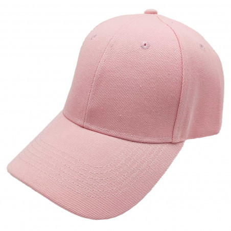 Tradineur - Gorra clásica con ajuste posterior regulable, adulto, 100% poliéster, accesorio deporte, skate, aire libre (Rosa, ta