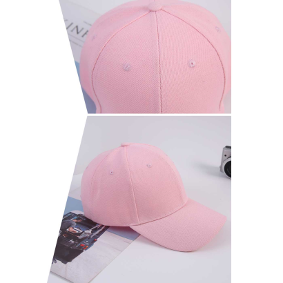 Tradineur - Gorra clásica con ajuste posterior de velcro, adulto, 100% poliéster, accesorio deporte, skate, aire libre (Rosa, talla única, unisex)