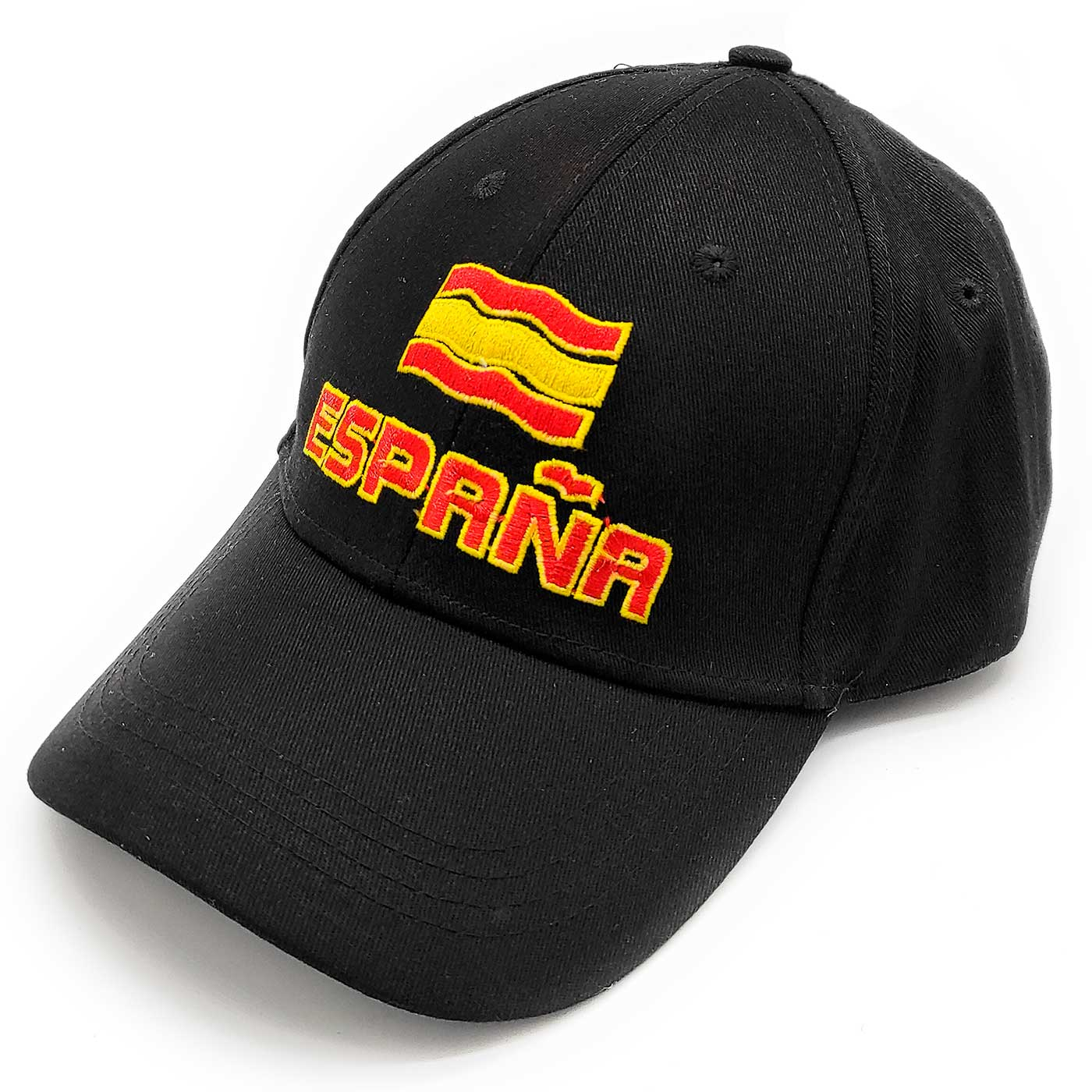 Tradineur - Gorra de España con letras y bandera, ajuste posterior con hebilla metálica, 100% algodón, deporte, golf, adulto unisex, talla única, color aleatorio